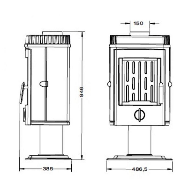 Печь-камин Invicta Mesnil (P613644)