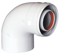 Коаксиальное колено Ariston 90 60/100 арт 3318003