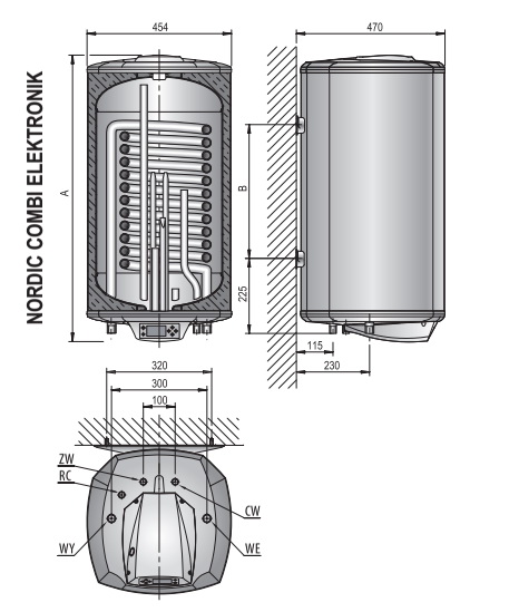 Водонагреватель комбинированный Elektromet Nordic Combi 120